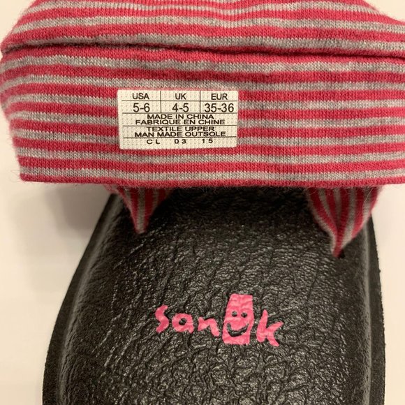 Sanuk Pink Grey Yoga Mat Sandals - Picture 4 of 5